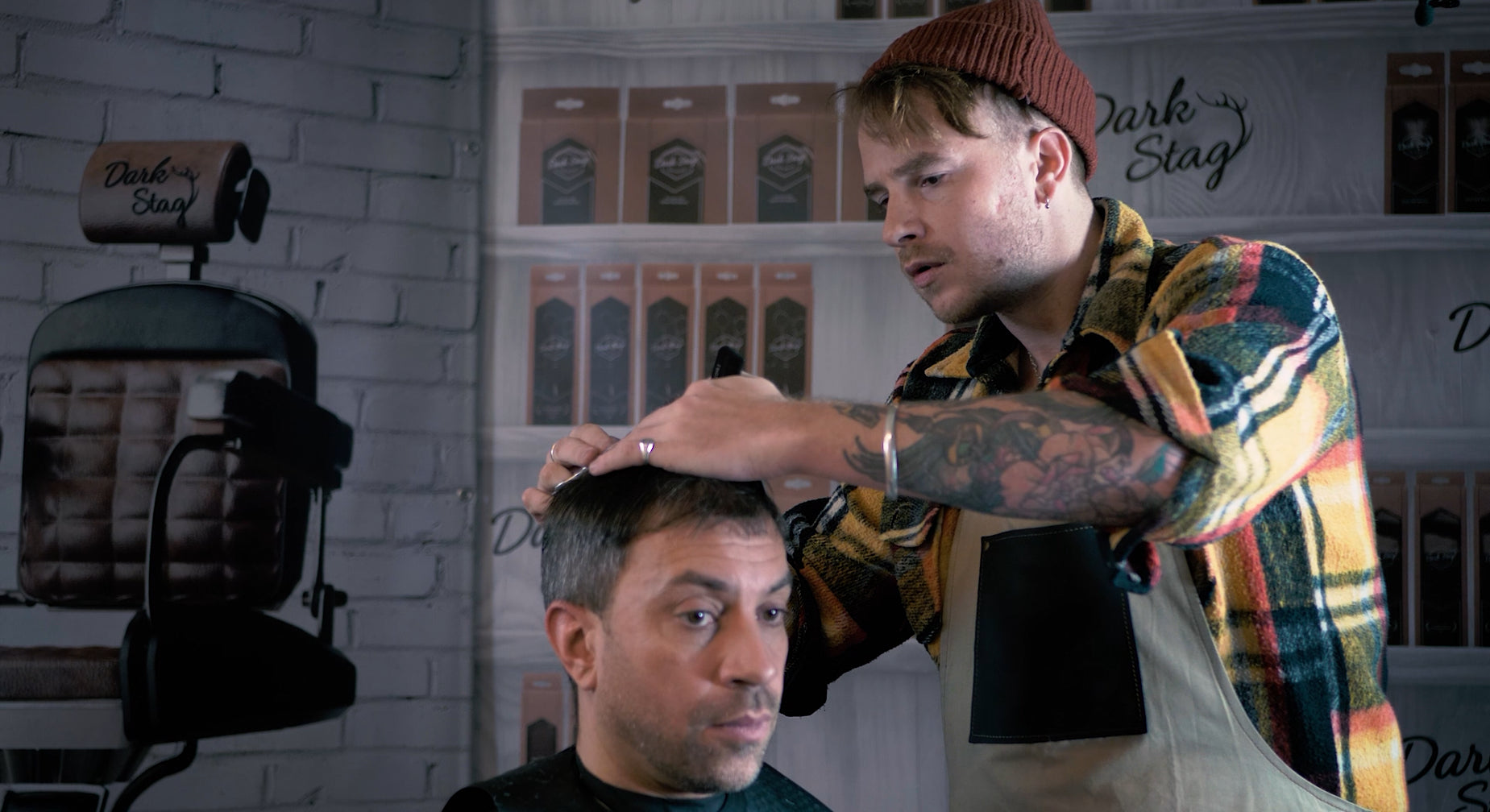 Dark Stag Barber Basics Still - Max demonstrates how to layer hair