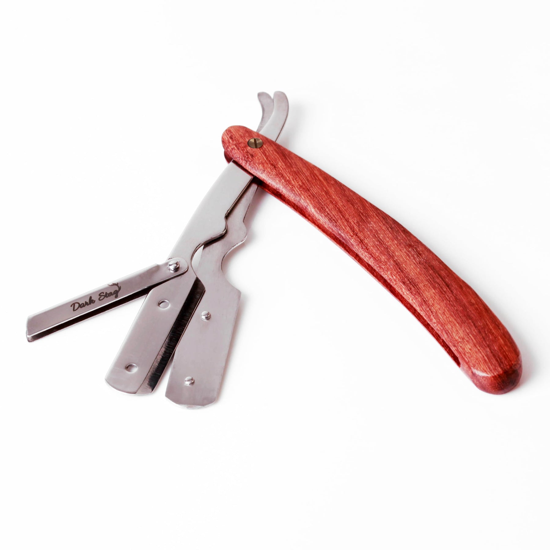 wooden razor gold screw art 1-min