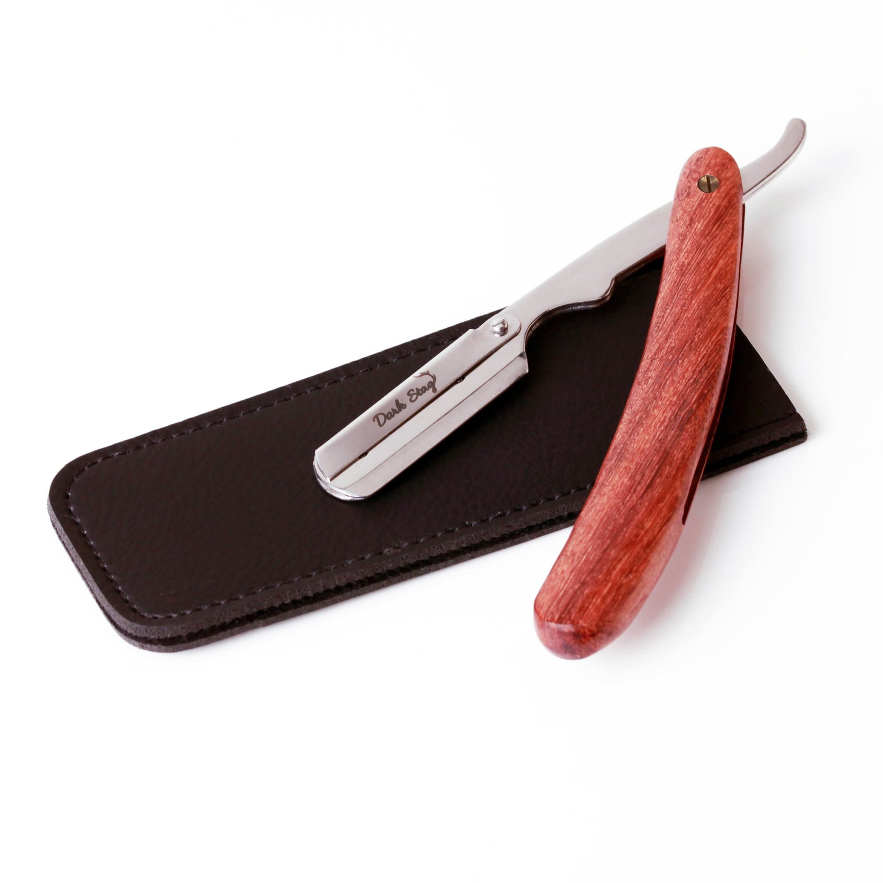 wooden razor gold screw art 2-min